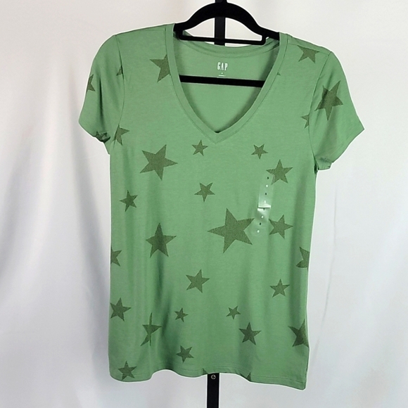 Gap favorite t-shirt Star Print Olive green S - Picture 3 of 9